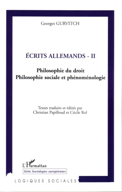 Philosophie du droit, philosophie sociale et phénoménologie