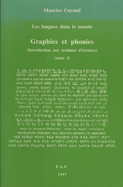 Graphies et phonies : introduction aux systèmes d'écriture