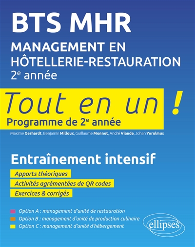 BTS MHR : management en hôtellerie-restauration : tout en un, programme de 2e année : entraînement intensif