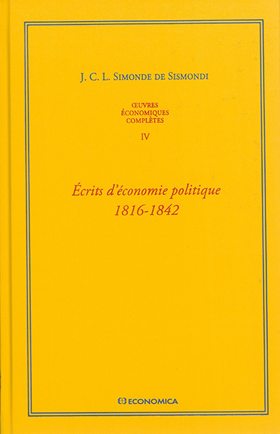 Écrits d'économie politique, 1816-1842