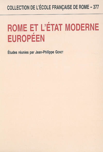 Rome et l'Etat moderne européen