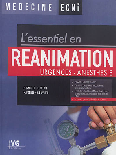 Réanimation, urgences, anesthésie
