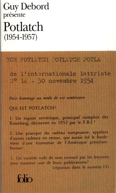 "Potlatch" : 1954-1957...