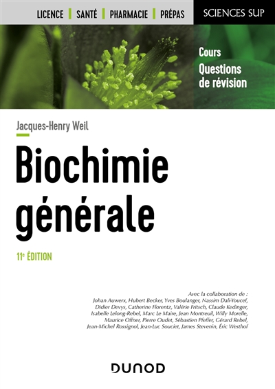 Biochimie générale : cours, questions de révision : licence, santé , pharmacie, prépas