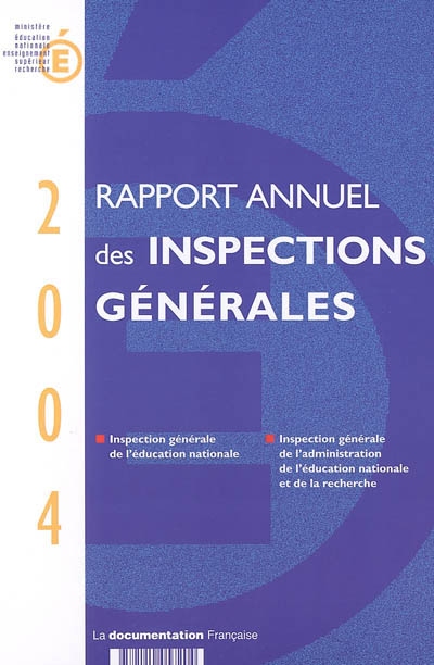 Rapport annuel des inspections générales