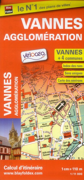 Vannes agglomération plan de ville Blay-Foldex