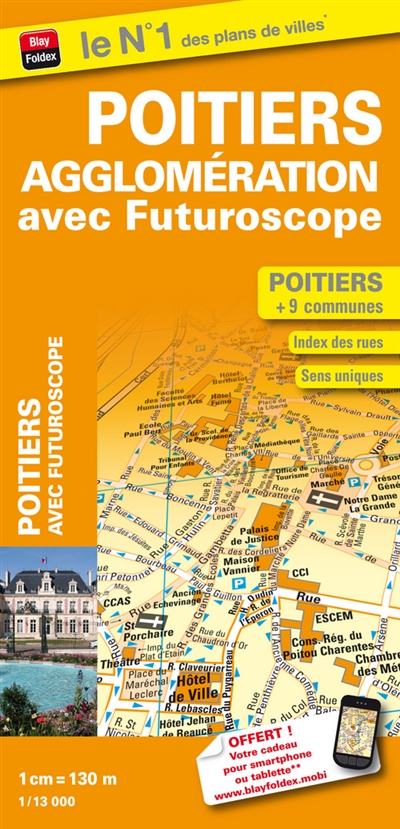 Poitiers agglomération plan de ville Blay-Foldex