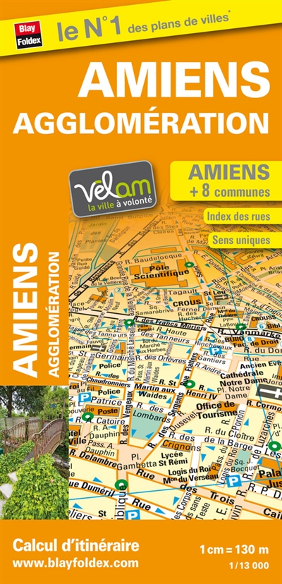 Amiens agglomération plan de ville Blay-Foldex