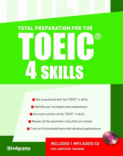 Total preparation for the TOEIC 4 skills [méthode + CD audio]