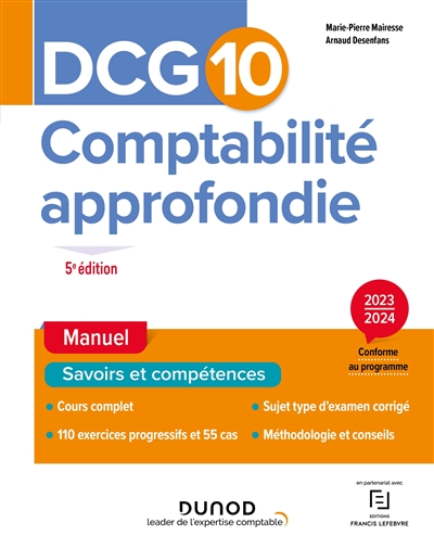 DCG 10 - Comptabilité approfondie : Manuel 2023-2024