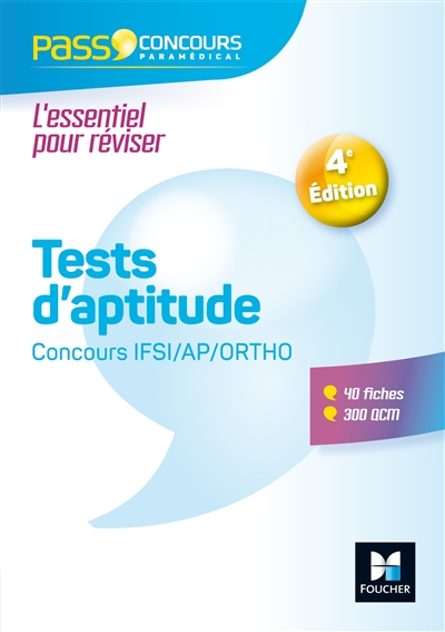 Pass'Concours - Tests d'aptitude Concours IFSI/AP/Ortho -  Entrainement et révision