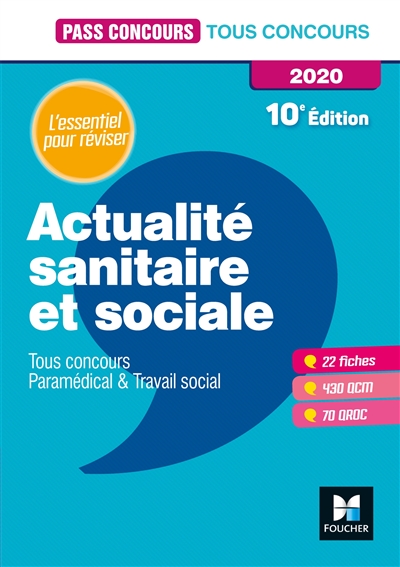 Pass'Concours Actualité sanitaire et sociale - Tous concours - Révision et entraînement Ed. 10