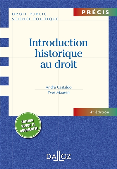 Introduction historique au droit Ed. 4
