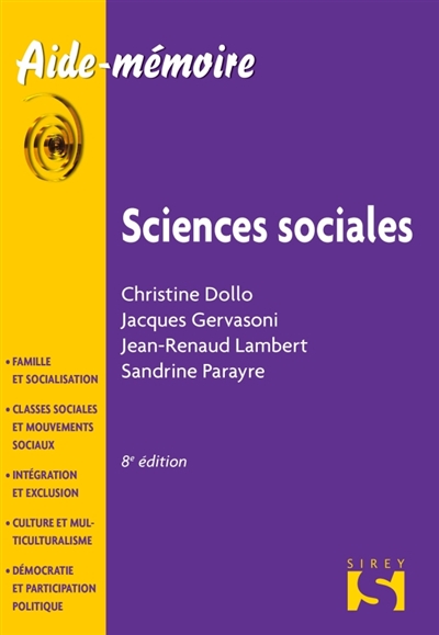 Sciences sociales Ed. 8