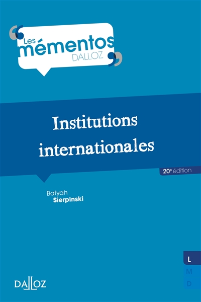 Institutions internationales Ed. 20