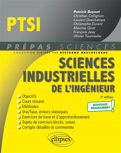 Sciences industrielles de l'ingénieur PTSI - Programme 2021 : PTSI