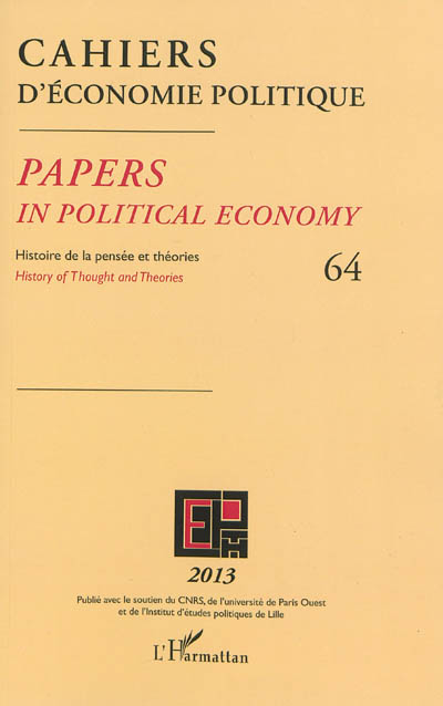 Cahiers d'économie politique N°64