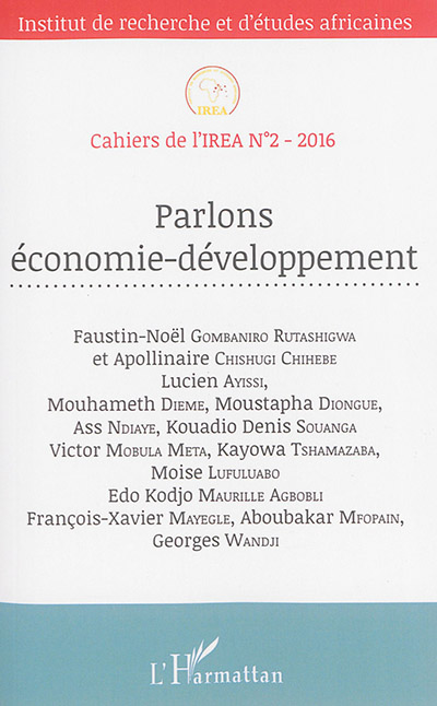 Parlons économie-développement : Cahiers de l'IREA N°2-2016