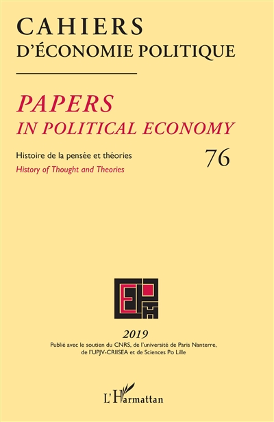 Cahiers d'Économie Politique 76 : Histoire de la pensée et théories