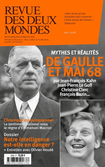 Revue des Deux Mondes mai 2018 : Quel héritage possible pour Mai 68 ?
