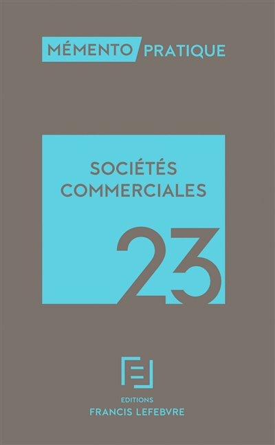 Memento Sociétés commerciales 2023