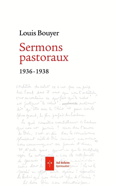 Sermons pastoraux : 1936 - 1939