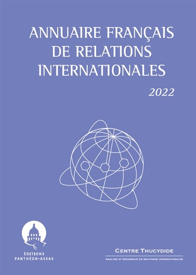Annuaire français de relations internationales : 2022