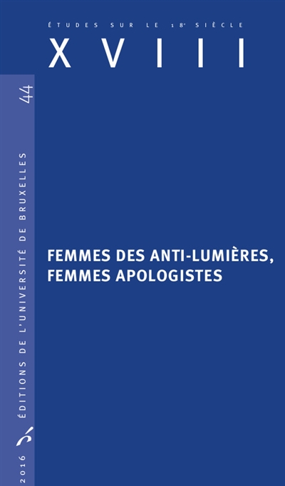 Femmes des anti-Lumières, femmes apologistes : Histoire littéraire
