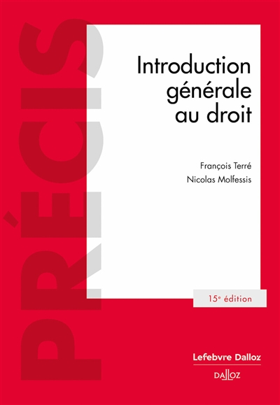 Introduction générale au droit Ed. 15