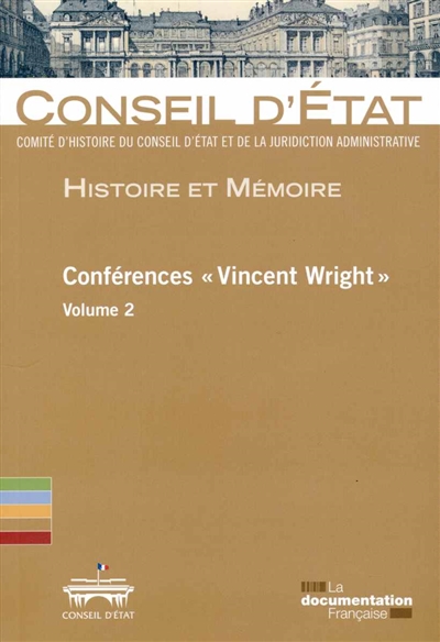 Conférences "Vincent Wright" : Volume 2