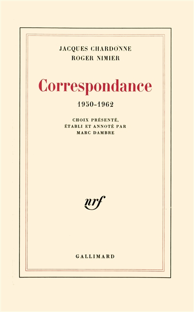 Correspondance : 1950-1962