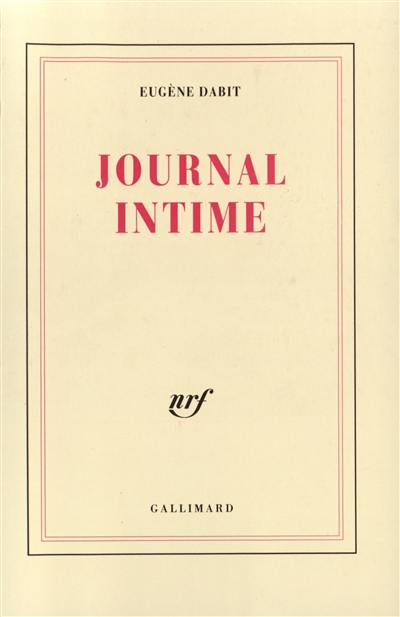 Journal intime : 1928-1936