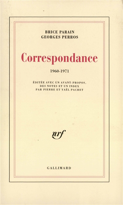 Correspondance : 1960-1971