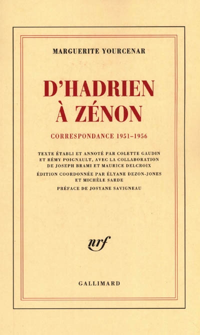 D'Hadrien à Zénon : correspondance, 1951-1956