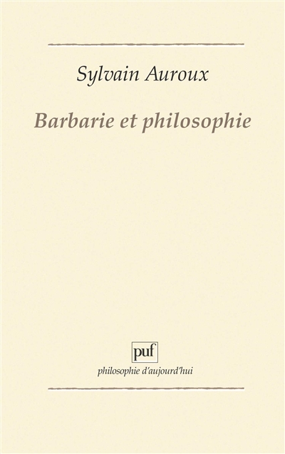 Barbarie et philosophie