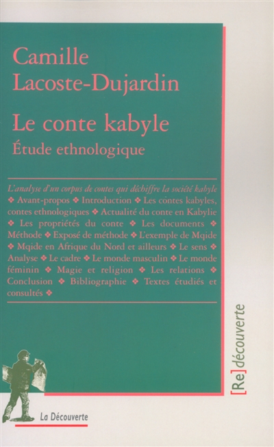 Le conte kabyle : étude ethnologique