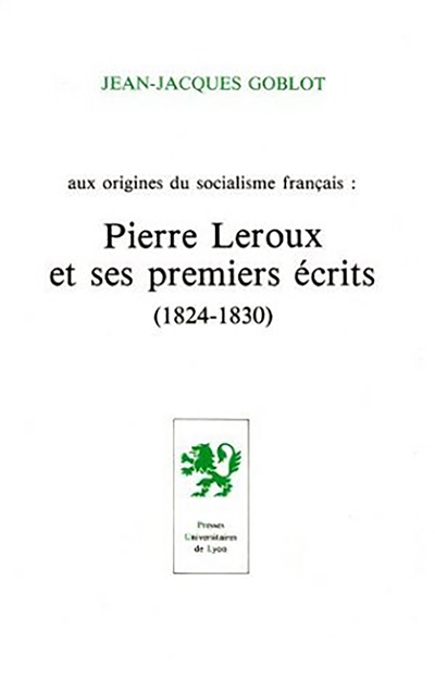 Pierre Leroux et ses premiers écrits : 1824-1830