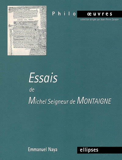 "Essais" de Michel, seigneur de Montaigne