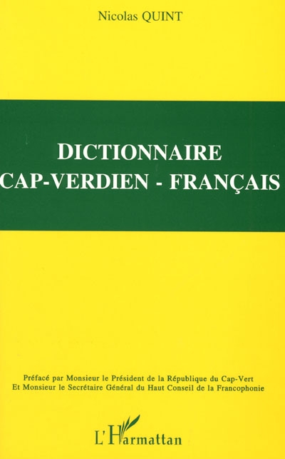 Dictionnaire cap-verdien-français : créoles de Santiago et Maio