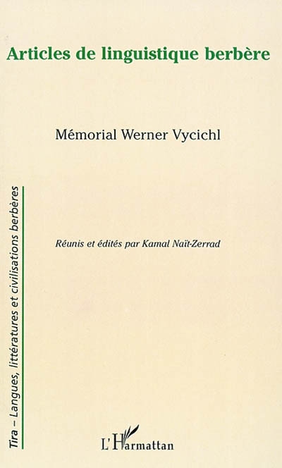 Articles de linguistique berbère : mémorial Werner Vycihl