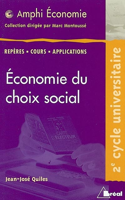 Économie du choix social : deuxième cycle universitaire