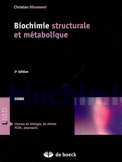 Biochimie structurale et métabolique : cours