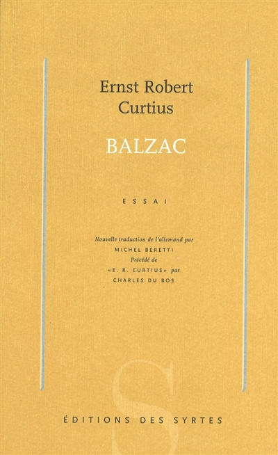 Balzac : essai Précédé de E. R. Curtius