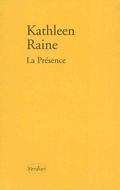 La présence : poèmes, 1984-1987
