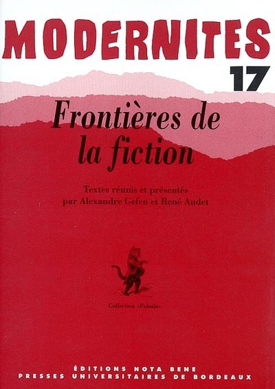Modernités. 17 : Frontières de la fiction