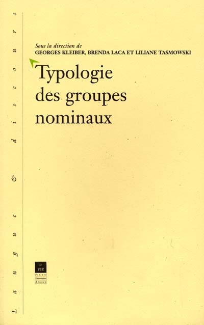 Typologie des groupes nominaux