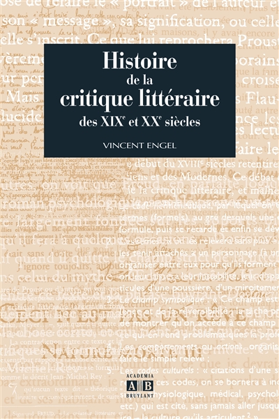 Histoire de la critique littéraire des XIXème et XXème siècles