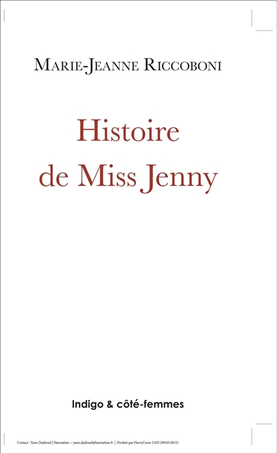 Histoire de miss Jenny : 1764