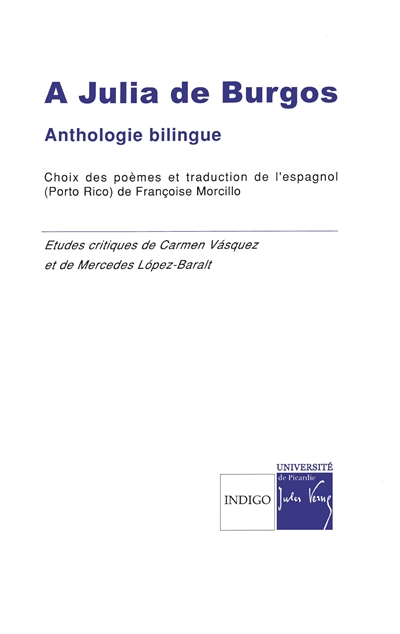 À Julia de Burgos : anthologie bilingue