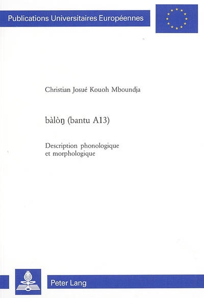Bàlon (bantu A13) : description phonologique et morphologique